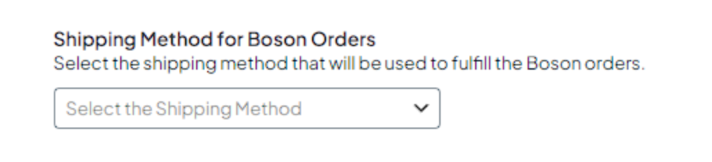 Shipping configuration